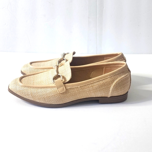 12 Thompson Women's Natural Chain Bit Straw Loafer Size 9 - Picture 5 of 11